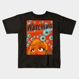 The Watching Eyes | Vintage Fictional Horror Art Kids T-Shirt